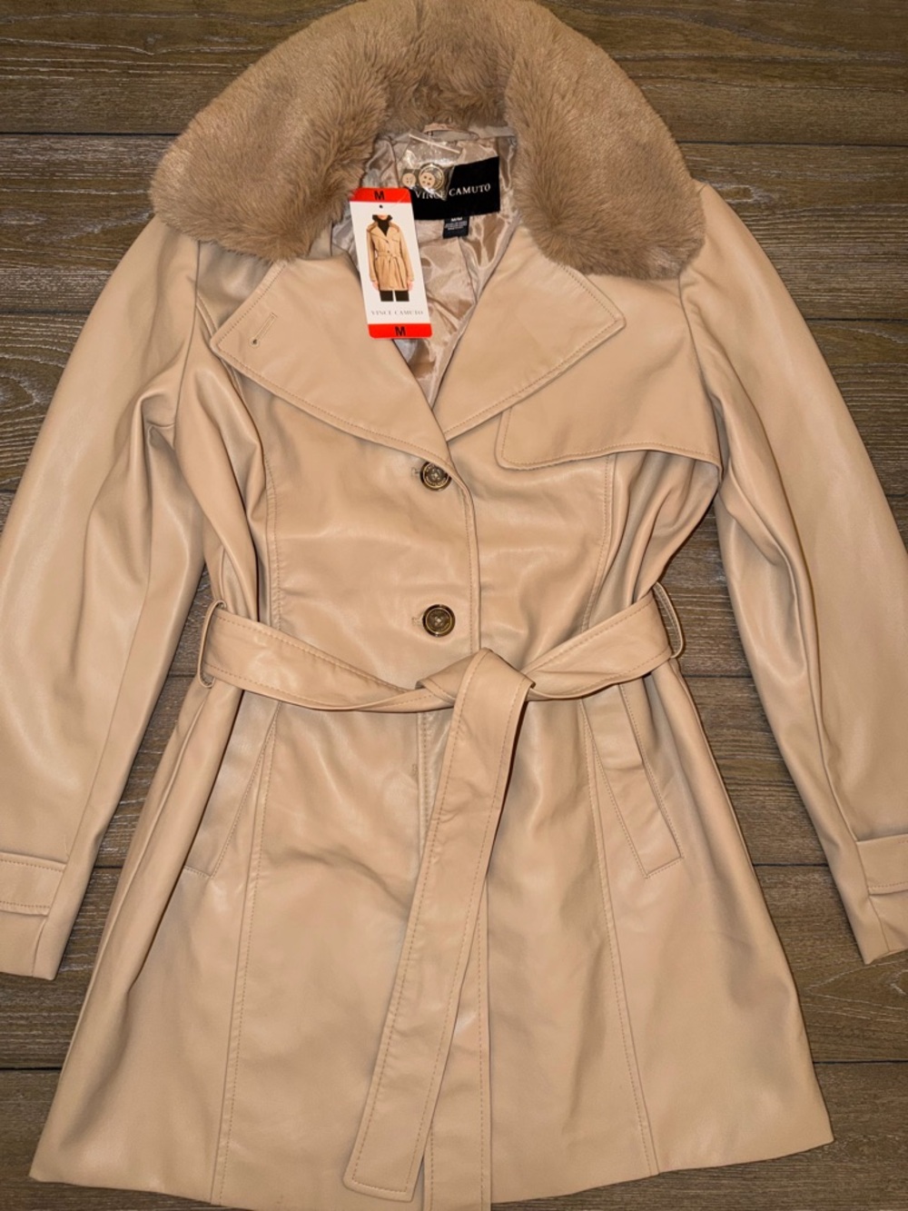 Vince Camuto women's faux-leather jacket